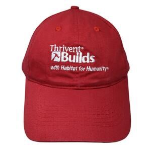 Thrivent Builds Slideback Baseball Cap Red One Size Adjustable Embroidered AMC